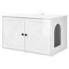 vidaXL Casa para Gatos Branco Brilhante 85 x 55 x 50,5 cm