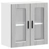 vidaXL Arm&aacute;rio de parede de cozinha porta de vidro Porto cinza sonoma