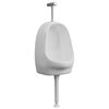 vidaXL Urinol de parede com v&aacute;lvula de descarga cer&acirc;mica branco
