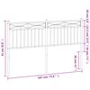 vidaXL Cabeceira de cama 180 cm metal preto