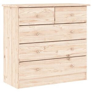 vidaXL C&oacute;moda ALTA 77x35x73 cm madeira de pinho maci&ccedil;a