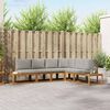 vidaXL Conjunto de Sof&aacute;s para Exterior 6 Pe&ccedil;a Cinza Natural e Claro