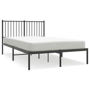 vidaXL Estrutura de cama com cabeceira 120x190 cm metal preto