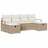 vidaXL Conjunto de Sof&aacute;s 5 unid. vime PE