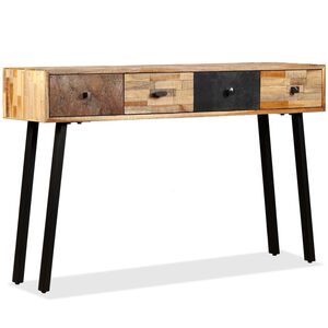 vidaXL Mesa consola teca reciclada maci&ccedil;a 120x30x76 cm