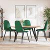 vidaXL Cadeiras de jantar 4 pcs veludo verde-escuro