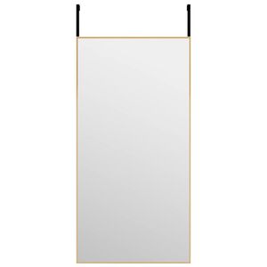 vidaXL Espelho para porta 40x80 cm vidro e alumínio dourado