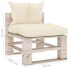 vidaxL Conjunto lounge de paletes p/ jardim 6 pcs c/ almofad&otilde;es pinho
