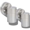 vidaXL Candeeiros LED parede exterior ilumina&ccedil;&atilde;o inf. 2 pcs a&ccedil;o inox.