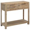 vidaXL Mesa consola 82x33x73 cm madeira de ac&aacute;cia maci&ccedil;a
