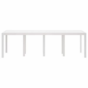 vidaXL Mesa de Jardim Branco 250 x 100 x 73 cm vime PE
