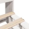 vidaXL Cama com estante sem colch&atilde;o 120x200 cm madeira maci&ccedil;a branco