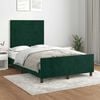 vidaXL Estrutura de cama sem colch&atilde;o 120x200 cm veludo verde-escuro