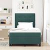 vidaXL Cama Box Spring LED Verde Escuro 120 x 200 cm tecido