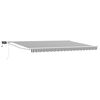 vidaXL Toldo retr&aacute;til manual com LEDs Antracite e Branco 4,5 &times; 3 m