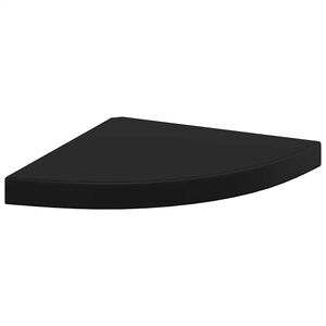 vidaXL Prateleira de canto suspensa 35x35x3,8 cm MDF preto