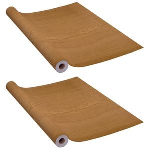 vidaXL Autocolante para porta 2 pcs 210x90 cm PVC cor carvalho claro