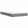 vidaXL Cama boxspring c/ colch&atilde;o 120x190cm tecido castanho-acinzentado