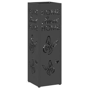 vidaXL Suporte para Guarda-chuva de chuva Preto 15,5 x 15,5 x 49 cm