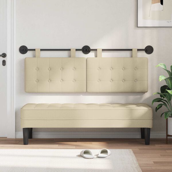 vidaXL Cabeceira Suspensa Montado na parede tecido