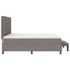 vidaXL Cama Box com colch&atilde;o Cinzento-acastanhado 200 x 200 cm tecido