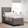 vidaXL Cama Box Spring LED Cinzento-acastanhado 80 x 200 cm tecido