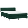 vidaXL Cama com molas/colch&atilde;o 160x220 cm veludo verde-escuro