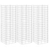 vidaXL Canteiro/gabi&atilde;o elevado 3 pcs 30x30x100 cm ferro