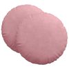 vidaXL Almofadas de Assento 2 unid. Veludo Rosa &Oslash;60 x 21 cm
