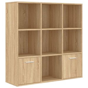 vidaXL Estante 98x30x98 cm derivados de madeira carvalho sonoma