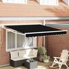 vidaXL Toldo Retr&aacute;til Manual Preto 350 x 250 cm Poli&eacute;ster e Alum&iacute;nio