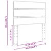 vidaXL Cabeceira Cinzento 90 cm Madeira processada