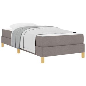 vidaXL Cama Box com colch&atilde;o Cinzento-acastanhado 90 x 190 cm tecido