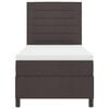 vidaXL Cama Box com colch&atilde;o Marrom Escuro 90 x 190 cm tecido