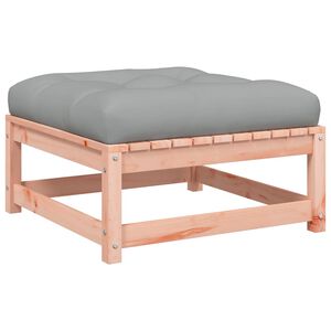 vidaXL Apoio de pés p/ jardim c/ almofadão madeira de douglas maciça