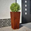 vidaXL Plantador de Jardim 35x35x75 cm a&ccedil;o resistente &agrave;s intemp&eacute;ries