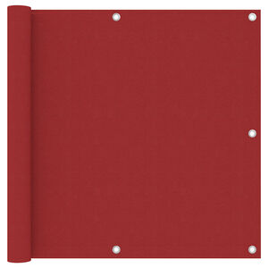 vidaXL Tela de varanda 90x400 cm tecido Oxford vermelho