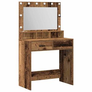 vidaXL Mesa de vestir Madeira antiga 79 x 41 x 135 cm