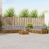 vidaXL Conjunto de Sof&aacute;s para Exterior 8 pcs Cinza Natural e Claro
