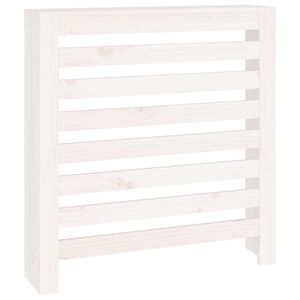 vidaXL Cobertura de radiador 79,5x19x84 cm pinho maci&ccedil;o branca