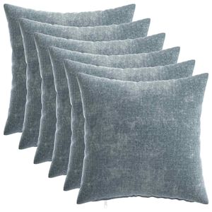 vidaXL Capa almofada 6 unid. HEERLEN Azul-Claro 30 x 30 cm