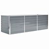 vidaXL Canteiro elevado de jardim a&ccedil;o galvanizado 240x80x77cm cinzento