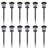 Conj. de luzes LED solares de exterior c/ estacas 12 pcs 8,6x8,6x38 cm