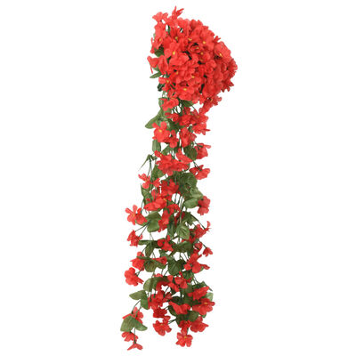 vidaXL Grinaldas de flores artificiais 3 pcs 85 cm vermelho