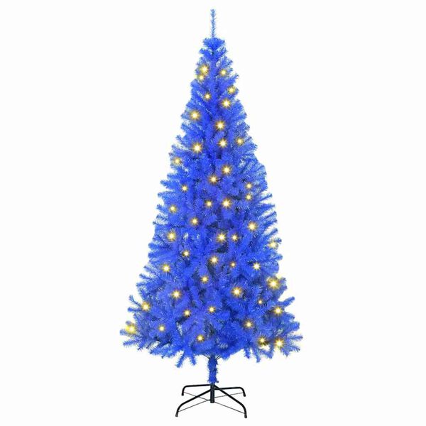 vidaXL &Aacute;rvore de Natal com 300 LEDs com suporte Azul 180 cm PVC