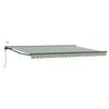 vidaXL Toldo Retr&aacute;til El&eacute;trico Verde, Branco, Antracite 5 x 3 m