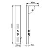 vidaXL Sistema de coluna de duche quadrado aço inoxidável