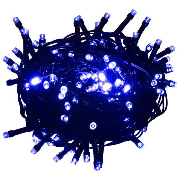 vidaXL Cordão de luzes com 1000 luzes LED 100 m PVC azul