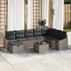 vidaXL Conjunto de Sof&aacute; de Jardim 9 pcs Cinzeto 55 x 62 x 69 cm