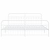 vidaXL Estrutura de cama com cabeceira e pés 193x203 cm metal branco